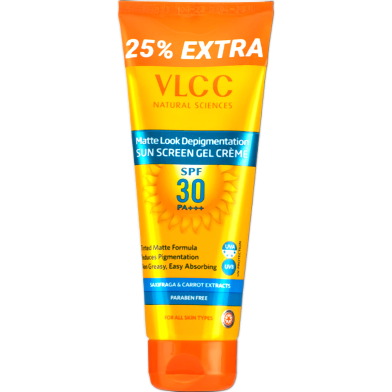 VLCC Matte Look Spf 30 Pa Plus Plus Sunscreen Gel Cream 100gm With 25gm Extra image