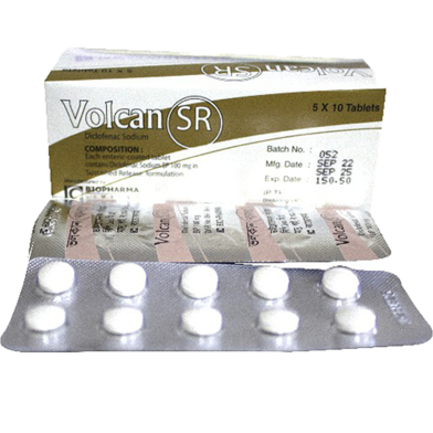 Volcan SR 100 mg - 10's Strip Tablet image