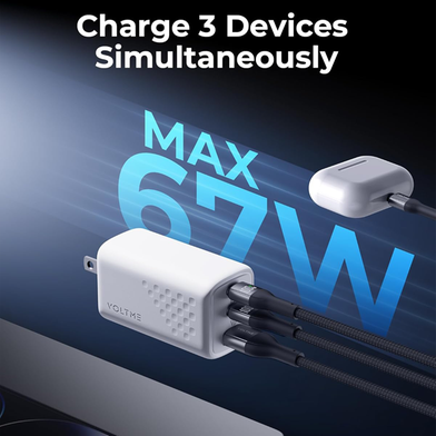 Voltme Revo 67 Lite GaN 67W Triple-Port PD Wall Charger Price in Bangladesh