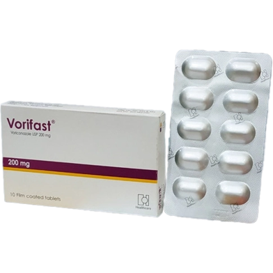 Vorifast 200mg (1 Strip) - 10 Film Coated Tablets image