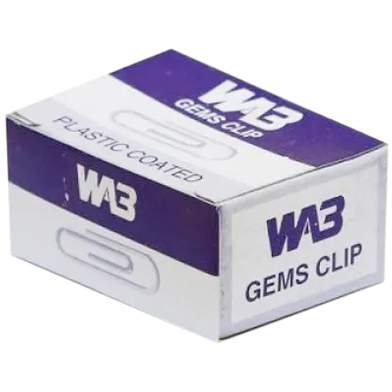 WA3 Plastic Coated Gems Clip 22 Pcs (2 Box) image