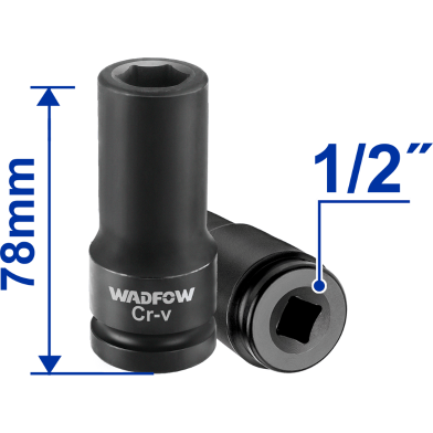 WADFOW 1/2 Inch Deep Impact Socket 14mm image
