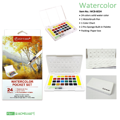 WCB-6024 - Acmeliae 24 Colors Watercolor Pocket Set image