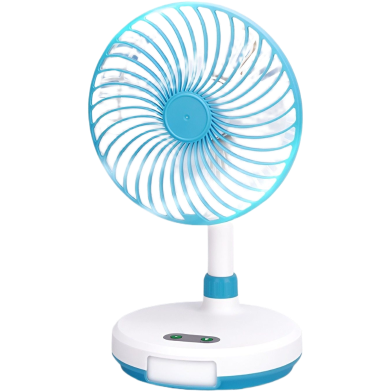WEIDASI Elima EM-WD219 7.5 Inch Rechargeable USB Table Fan with LED Light | 3 Speed Portable Mini Fan with Type-C Charging image