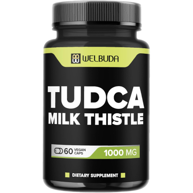 WELBUDA Tudca Milk Thistle 1000mg-60 Vegan Capsules image