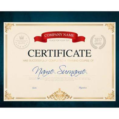 WHITE GOLD HI THICKNESS CERTIFICATE PAPER- 10 SHEETS image