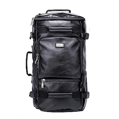 Witzman Hiking PU Travel Backpack (Black) image