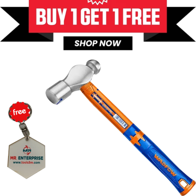Wadfow Ball Pein Hammer 24Oz/660G (Buy One Get One Key Ring FREE) image