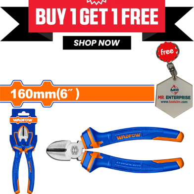 Wadfow Diagonal Cutting Pliers 6 Inch/160Mm (Buy One Get One Key Ring FREE) image