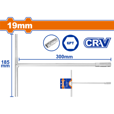 Wadfow T-Handle Socket Wrench 19mm image