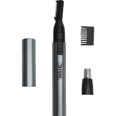 Wahl Micro Groomsman Battery Personal Trimmer for Hygienic Grooming with Rinseable Interchangeable Heads for Eyebrows Neckline Nose Ears -523389151 image