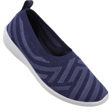 Walkaroo Ladies Navy Blue Color Casual and Comfortable Belly Shoe image