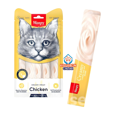 Wanpy Creamy Cat Treat Chicken 70g 5pc Pack image