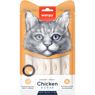 Wanpy Creamy Cat Treat Chicken 70g 5pc Pack image