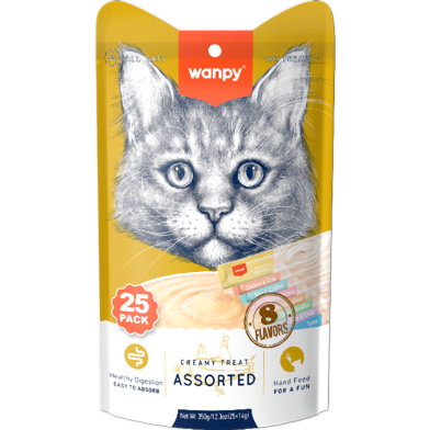 Wanpy Creamy Treat Assorted Mix Flavour 25pc Pack (25×14gm) image