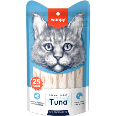 Wanpy Creamy Treat Tuna 25pc Pack 350gm (25×14gm) image