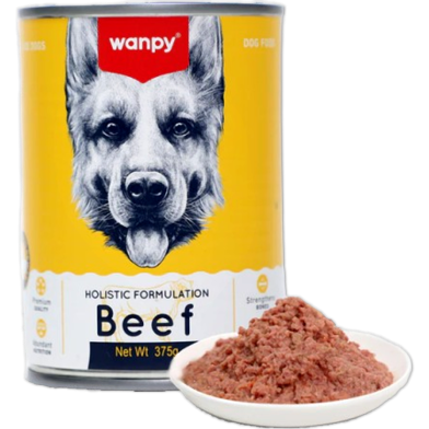 Wanpy Dog Can Food Beef 375gm image