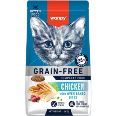 Wanpy Grain Free Kitten Cat Food with Chicken 1.5kg image