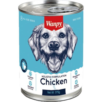 Wanpy Holistic Formulation Dog Can Food Chicken 375 gm image