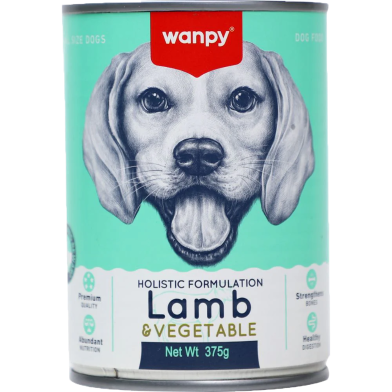 Wanpy Holistic Formulation Dog Can Food lamb and Vegetable 375 gm image