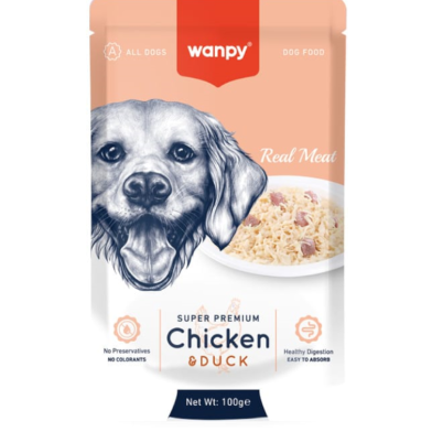 Wanpy Super Premium Dog Wet Chicken and Duck 100 gm image