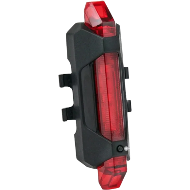 Waterproof 5 LED MTB Bike Bicycle Rear Tail Light Red Lamp 4 Mode USB Recharge Bicycle Lights Bicycle Accessories With USB Cable And Rubber Red Color image