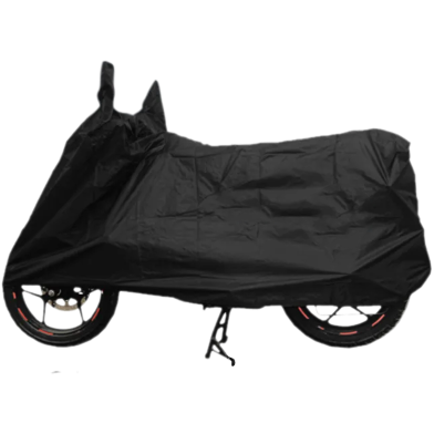 Waterproof All Season Bike Cover Dust Cover UV Protective Outdoor Indoor For Motorcycle 50 To 200cc Black Color image