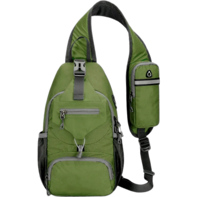 Waterproof Outdoor Chest Bag Anti Theft Nylon Crossbody Sling Bag For Men And Women Multi Pocket Sport And Travel Backpack image