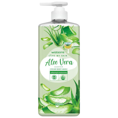 Watsons Aloe Vera Cream Body Wash Pump 700 ML image