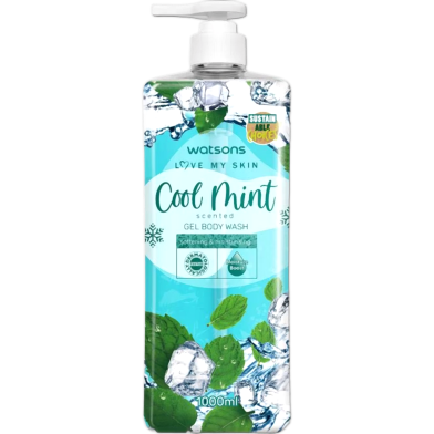 Watsons Cool Mint Softening And Moisturising Gel Body Wash 1000ml image