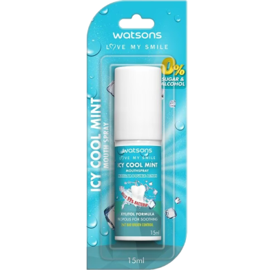 Watsons ICY Cool Mint Mouth Spray 15 ml Malaysia image
