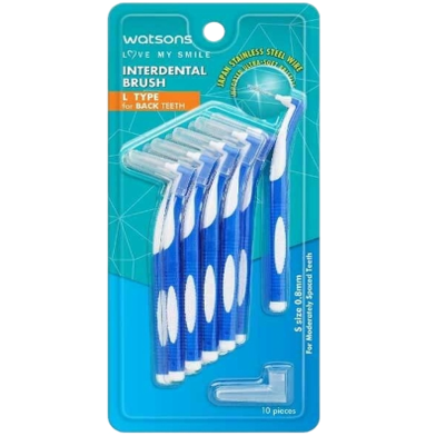 Watsons L Type Interdental 0.8mm Brushes - 6pcs image