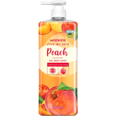 Watsons Love My Skin Peach Scented Gel Body Wash - 1000ml image