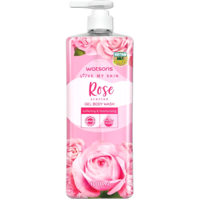 Watsons Love My Skin Rose Scented Gel Body Wash - 1000ml image