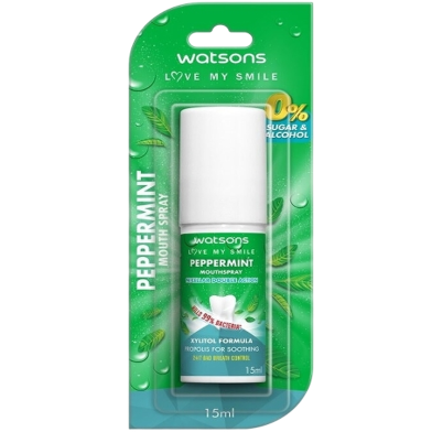 Watsons Mouth Spray Peppermint - 15ml image