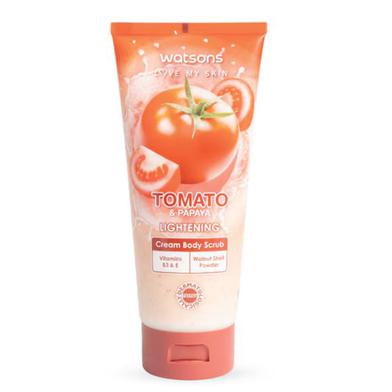 Watsons Tomato And Papaya Lightening Cream Body Scrub 200 GM image