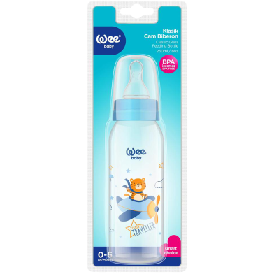 Wee Baby Classic Glass Feeding Bottle- 250 ml image