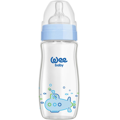 Wee Baby Classic Wide Neck Heat Resistant Glass Bottle -180 ml (0-6Months) image