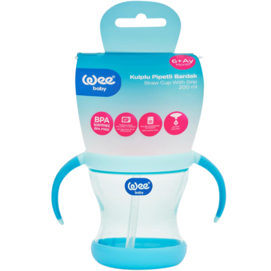 Wee Baby Straw Cup with Gri- 200 ml image
