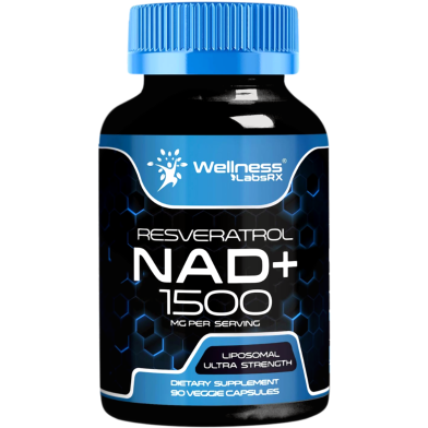 Wellness Labs RX NAD Plus Resveratrol 1500mg – Ultra Strength – 90 Capsules image