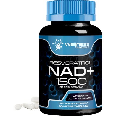 Wellness Labs RX NAD Plus Resveratrol 1500 mg 90 Veggie Capsules -455290045 image