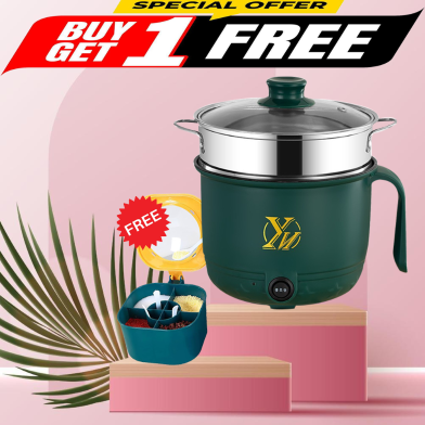 Wenhuo Mini Electric Multifunction Cooker 0.5L ( Buy 1 Get 1 LjLi Set of 4 Seasoning Box with lid and 4 Spoons Spice Box FREE) image