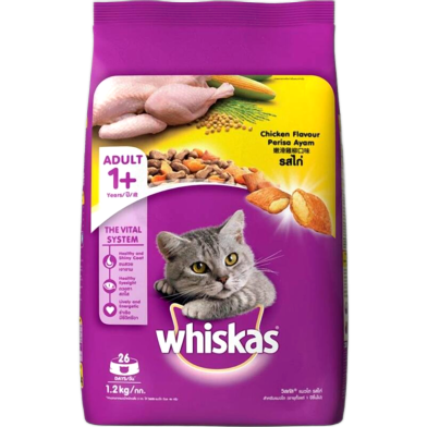 Whiskas Adult Dry Cat Food Chicken Flavour 480gm image