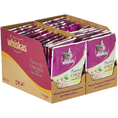 Whiskas Adult Wet Cat Food Chicken In Gravy 85gm - 24pcs image