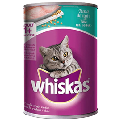 Whiskas Cat Food Tuna Flavor Can - 400gm image