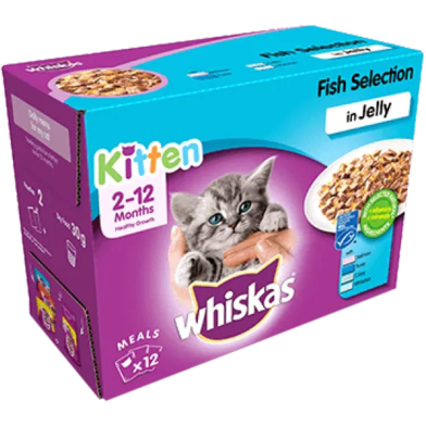 Whiskas Kitten Fish Selection in Jelly - 12Pack image