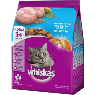 Whiskas Ocean Fish Flavour Cat Food 480gm image