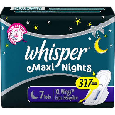Whisper Maxi Nights Wings Heavy Flow Sanitary Pads for Women, XL image