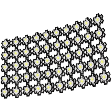 White LED SMD Chip 3V With Metal Plate Heat Sink Aluminum Base PCB DIY 50pcs image