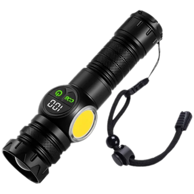 White Laser High Power Magnetic Flashlight Super Bright Long Range Zoom USB Rechargeable Waterproof Torch With Battery Indicator image